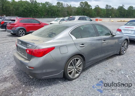 2014 Infiniti Q50 Hybrid Sport from USA, damaged, VIN JN1AV7AP3EM690274